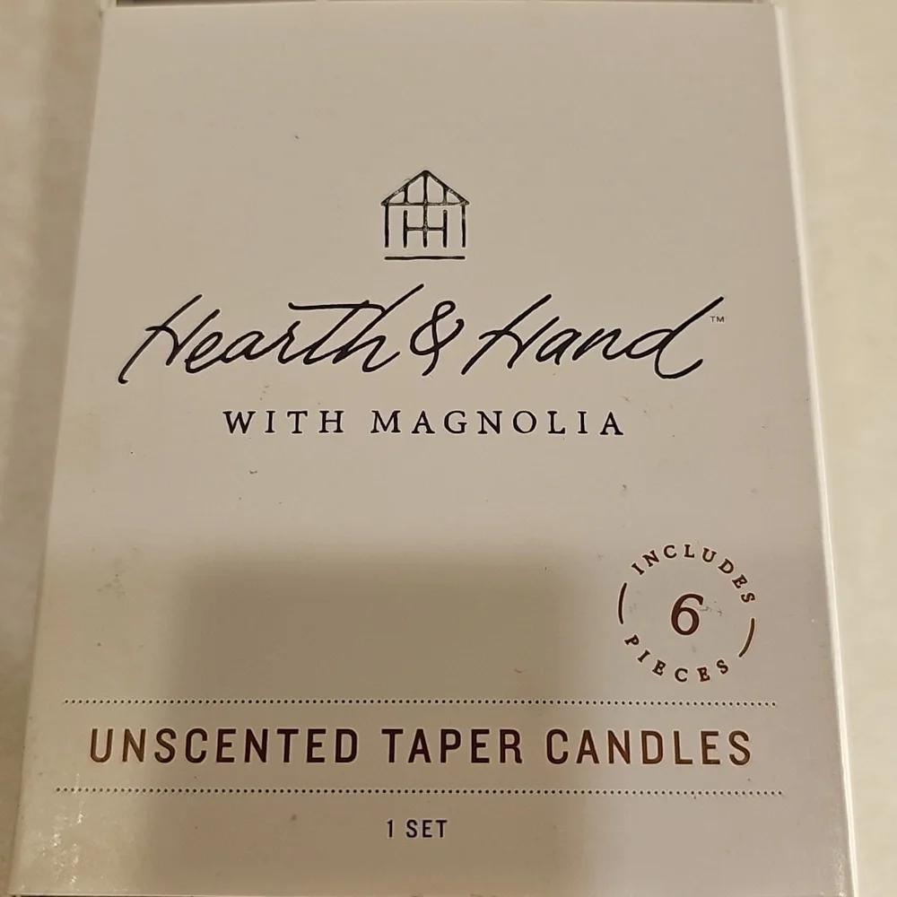 Hearth And Hand Neutral Beige Taper Candles - Set of 6